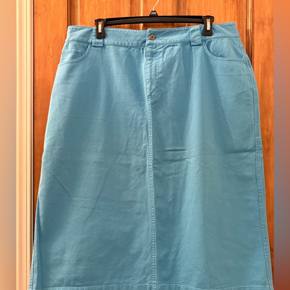 SA Denim Turquoise Blue Skirt